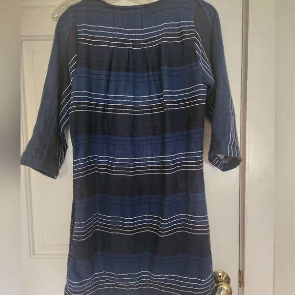 Ace & jig mini shift dress navy double cloth organic cotton size sm earthy - Picture 5 of 9